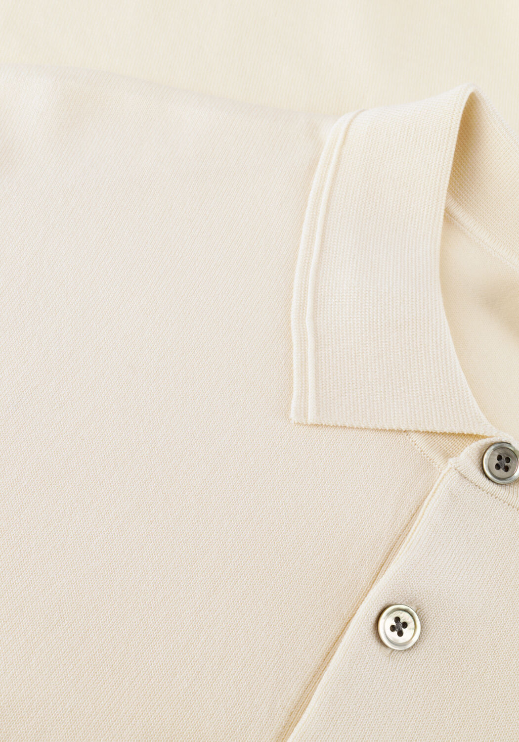 Ecru PROFUOMO Polo-Shirt POLO SS LUXURY BASIC - large