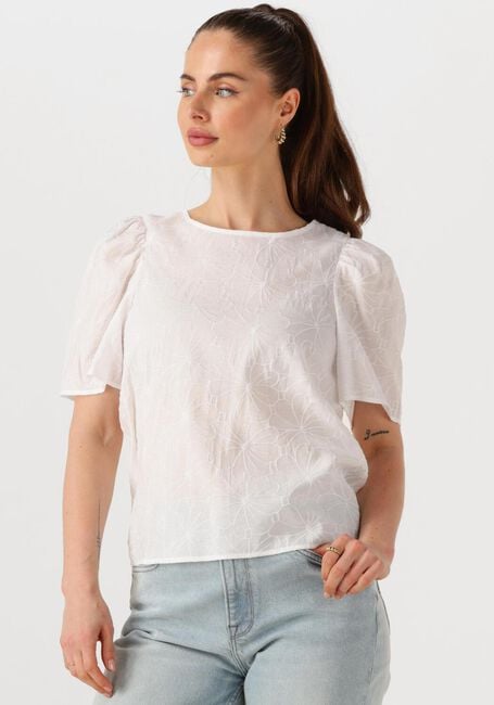 Weiße OBJECT Top OBJILLY S/S RE O-NECK TOP 138 - large