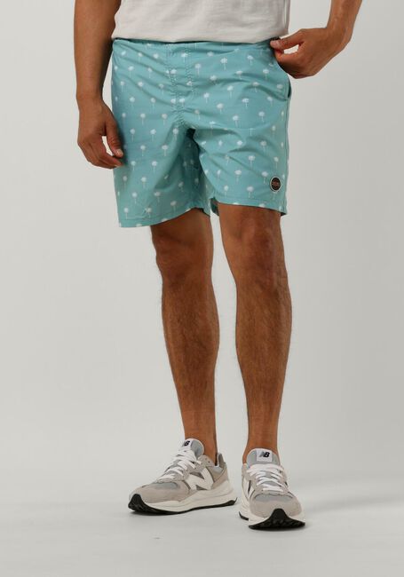 Hellblau SHIWI Badehosen MEN SWIMSHORT SCRATCHED SHIWI PALM - large