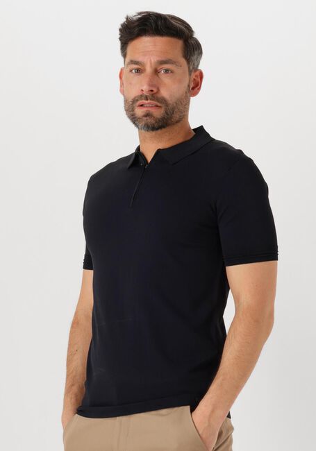Schwarze GENTI Polo-Shirt POLO ZIP SS K2053-1260 - large