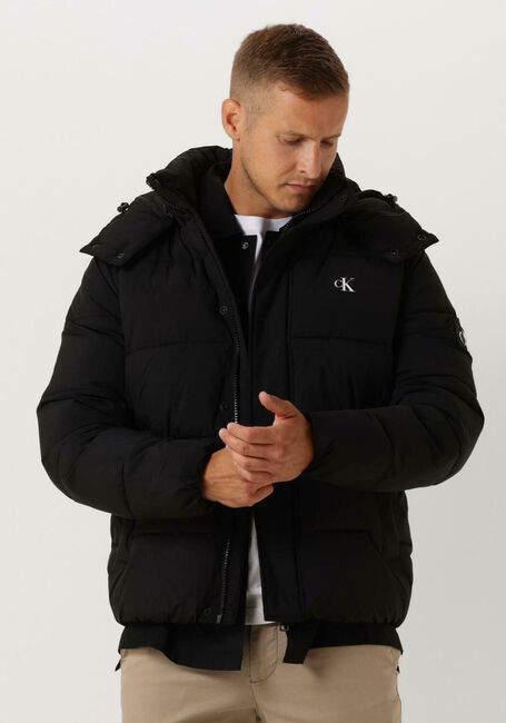 Schwarze CALVIN KLEIN Wattierte Jack ESSENTIALS NON DOWN JACKET - large