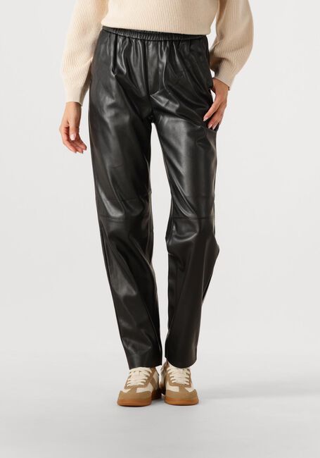 Schwarze DANTE6 Hose LONDON FAUX LEATHER CHINO - large