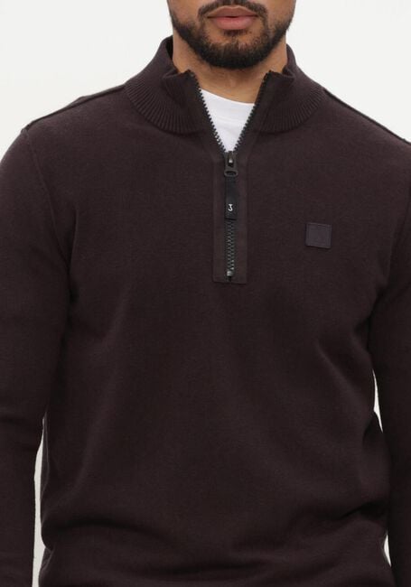 Braune BUTCHER OF BLUE Pullover CLIFDEN HALFZIP - large