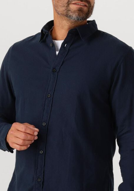 Blaue SELECTED HOMME Casual-Oberhemd SLHSLIMOWEN-BRUSHED SHIRT LS NOOS - large