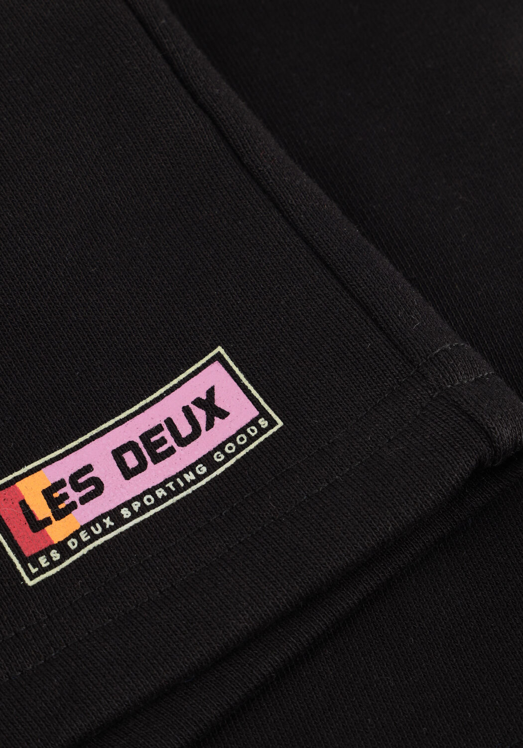 Schwarze LES DEUX Kurze Hose SPORT LOGO SWEATSHORTS - large