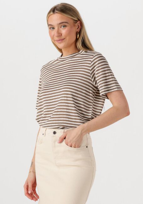 Sand MY ESSENTIAL WARDROBE T-shirt LISAMW STRIPED TEE - large