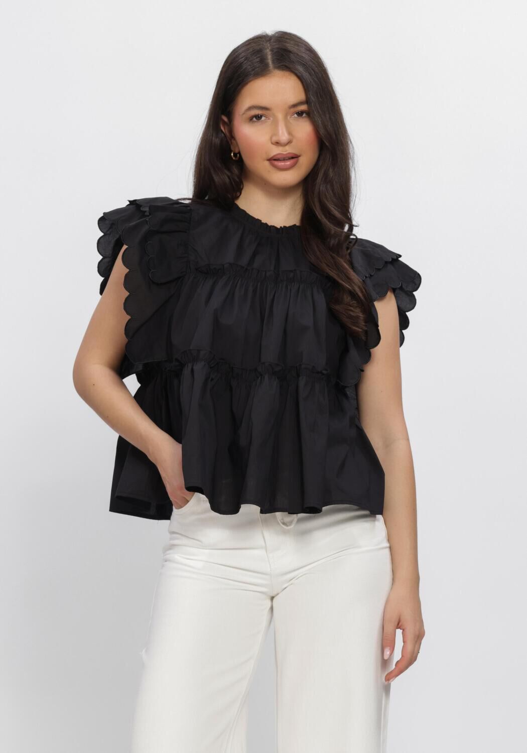 Schwarze OBJECT Top OBJHOPE S/L TOP - large