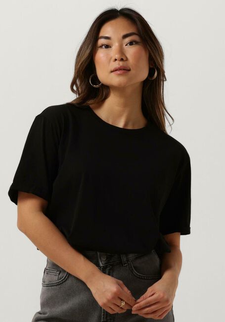 Schwarze MSCH COPENHAGEN T-shirt MSCHTERINA ORGANIC TEE - large