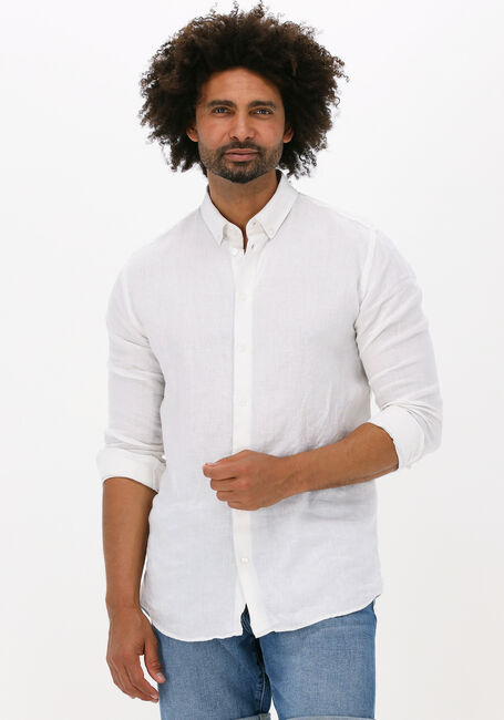 Nicht-gerade weiss SELECTED HOMME Casual-Oberhemd SLHREGKYLIAN-LINEN SHIRT - large