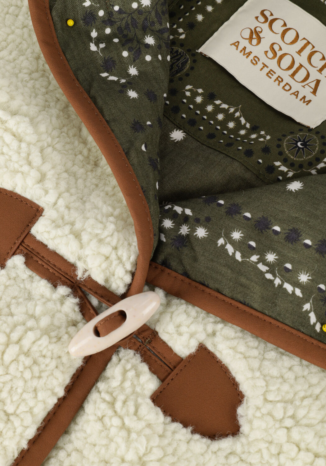 Nicht-gerade weiss SCOTCH & SODA Jack SHORT TEDDY JACKET - large