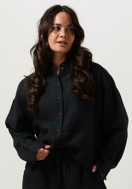 Schwarze SELECTED FEMME Blusen SLFLINNIE S LINEN SHIRT - large
