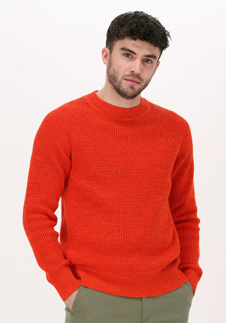 Rote SELECTED HOMME Pullover SLHSENNI LS KNIT MOCK NECK W - large