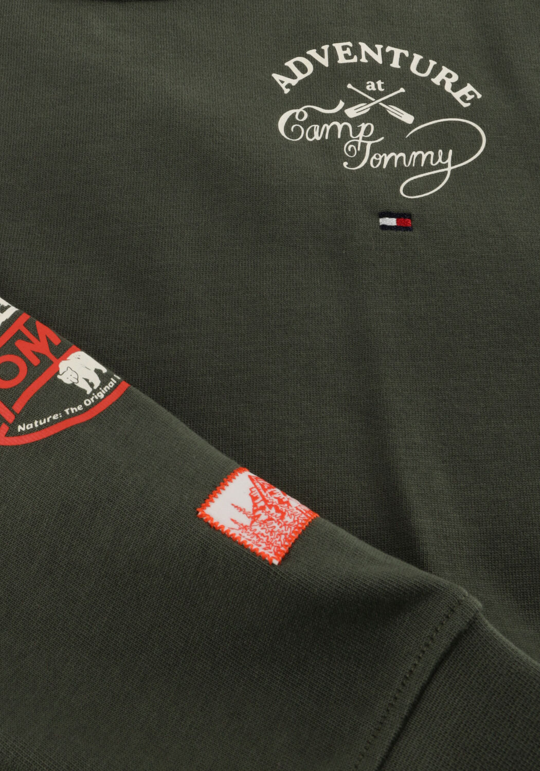 Dunkelgr&uuml;n TOMMY HILFIGER Pullover CAMP TOMMY MULTI PRINT TEE LS - large