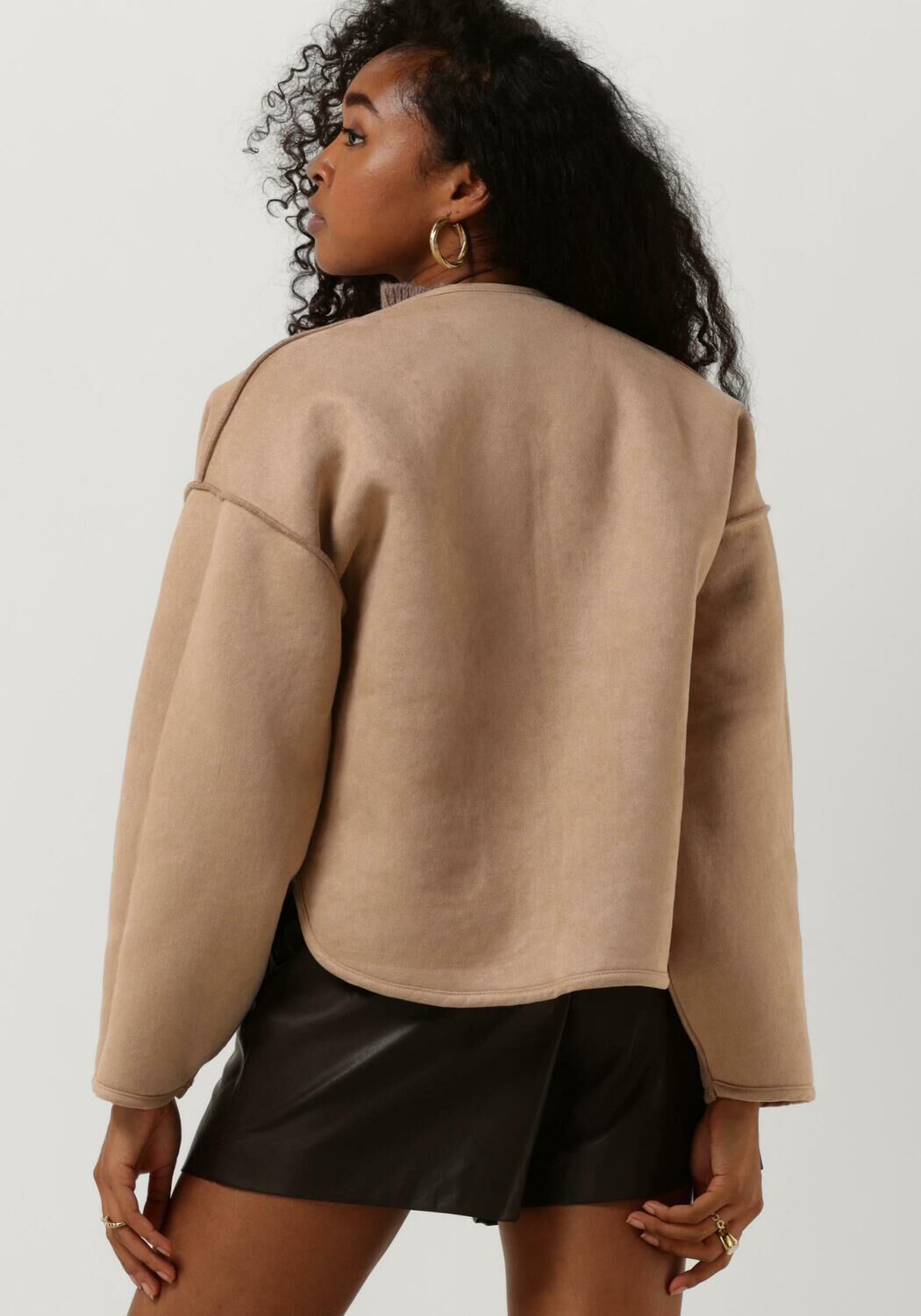 Sand KNIT-TED Jack TEDDIE JACKET - large