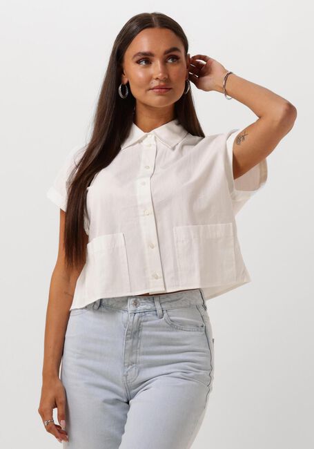 Weiße Y.A.S. Blusen YASLEE SS SHORT SHIRT - large