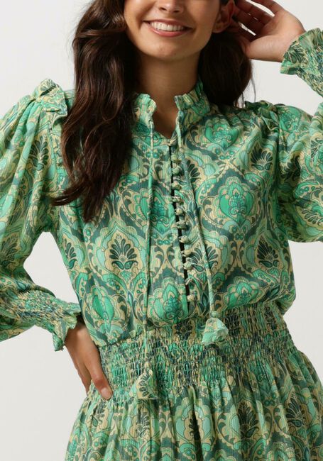 Grüne JANICE Minikleid ARI PRINT - large