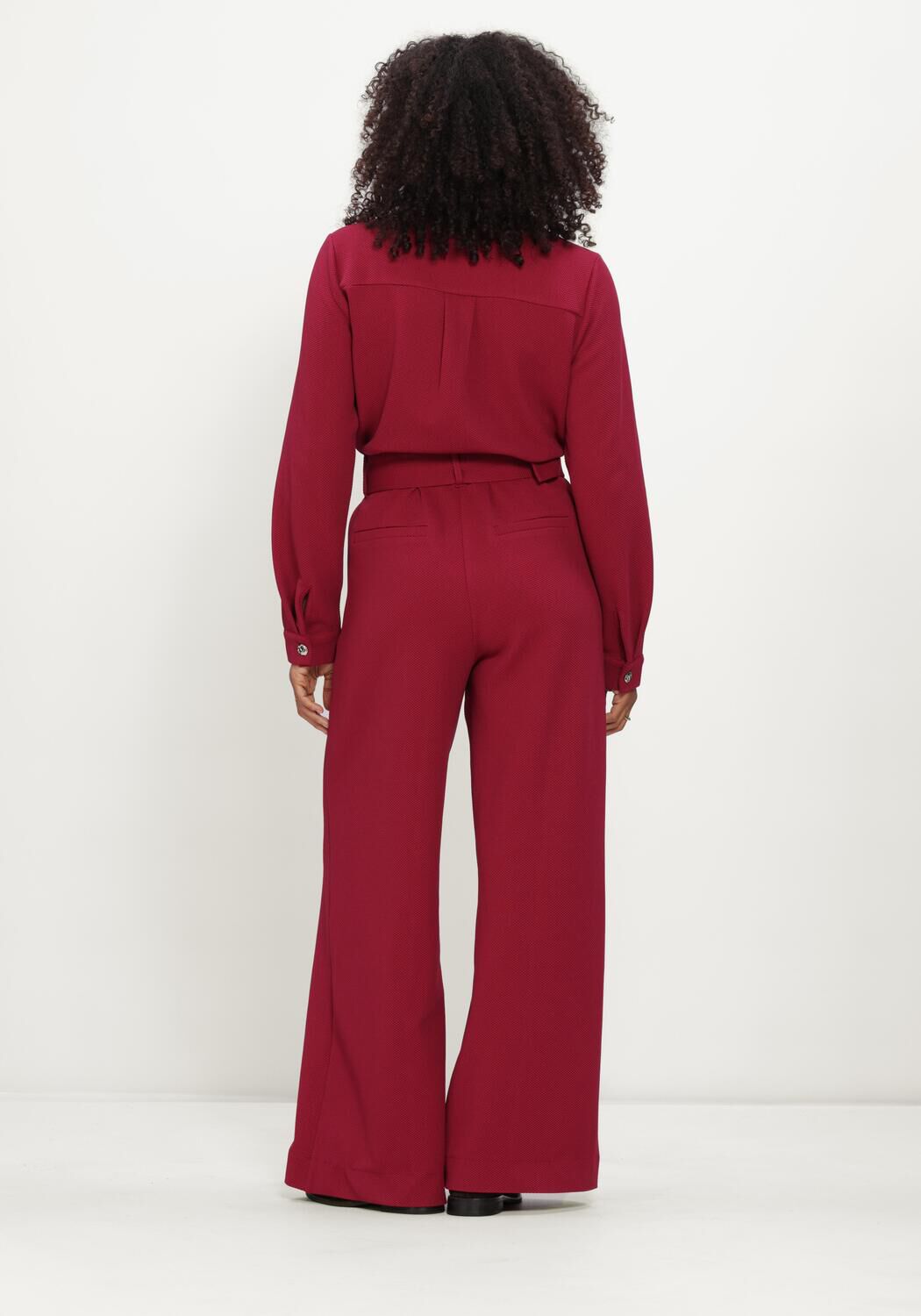Bordeaux POM AMSTERDAM Maxikleid MEGAN BURGUNDY RED - large