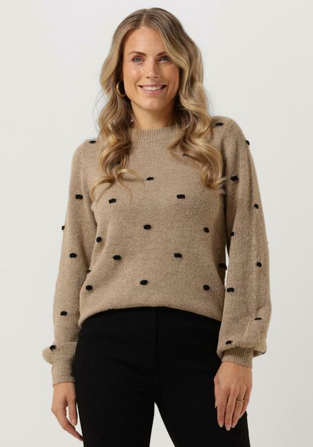 Beige OBJECT Pullover JEVE NONSIA L/S PULLOVER - large