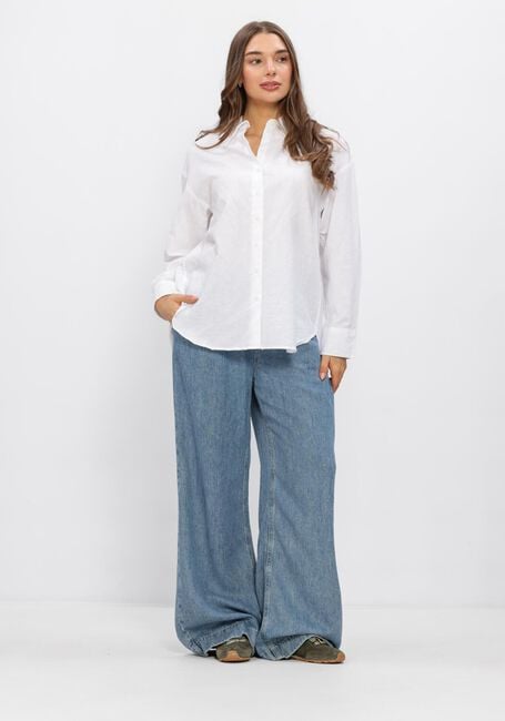 Wei&szlig;e SELECTED WOMEN Blusen SLFCLEO OVERSIZE LINEN BLEND SHIRT - large