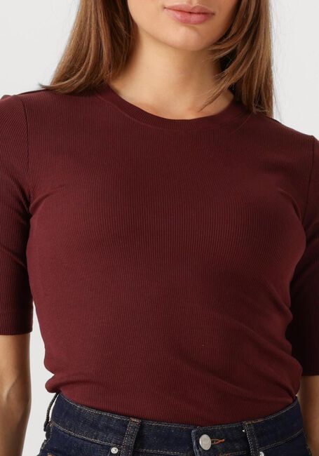 Braune ROUGE EDIT T-shirt ROUHELENA 2/4 O-NECK TEE - large