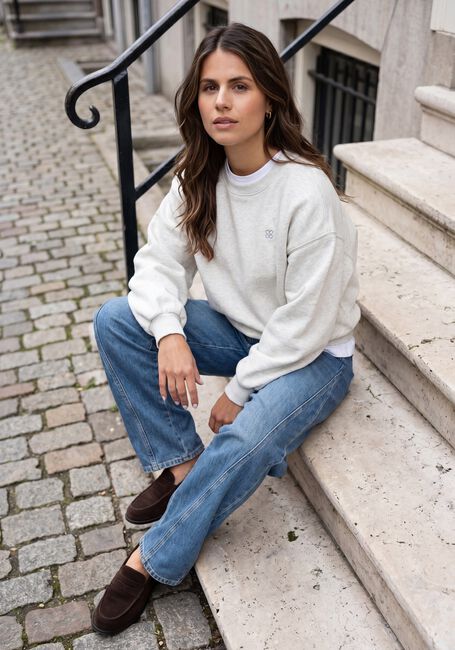 Ecru BY-BAR Sweatshirt LILI AMOR SWEATER - large