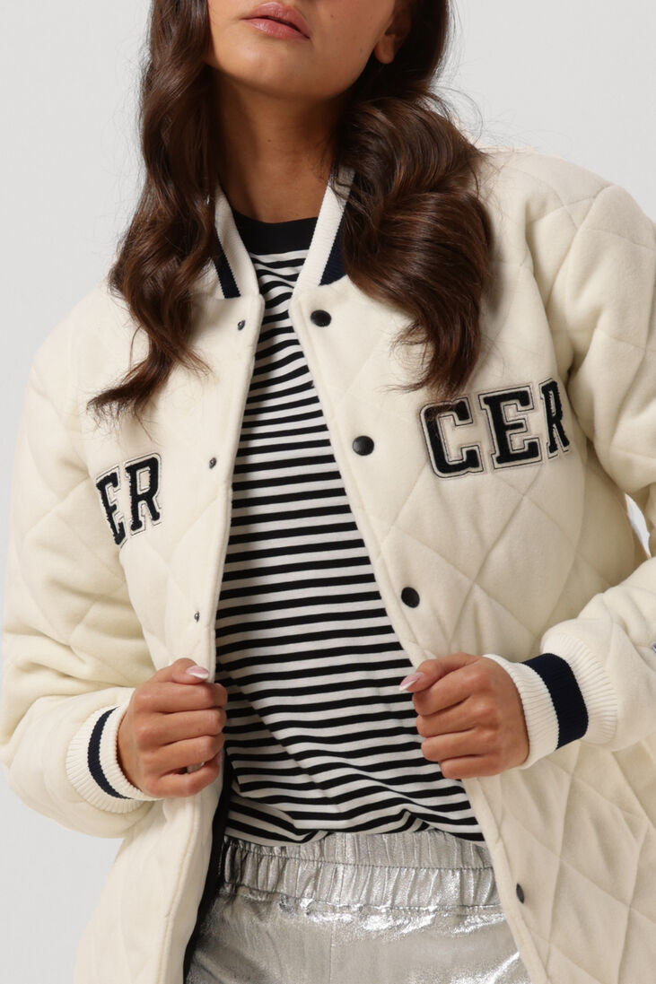creme mercer amsterdam jack the mercer quilted vasrsity wool
