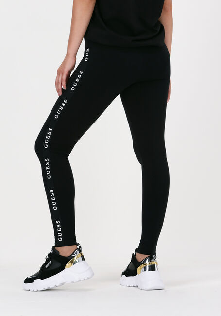 Schwarze GUESS Legging ALINE LEGGINGS 4/4 ECO JERSEY  - large