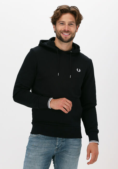 Schwarze FRED PERRY Pullover & Cardigans TIPPED HOODED SWEATSHIRT - large