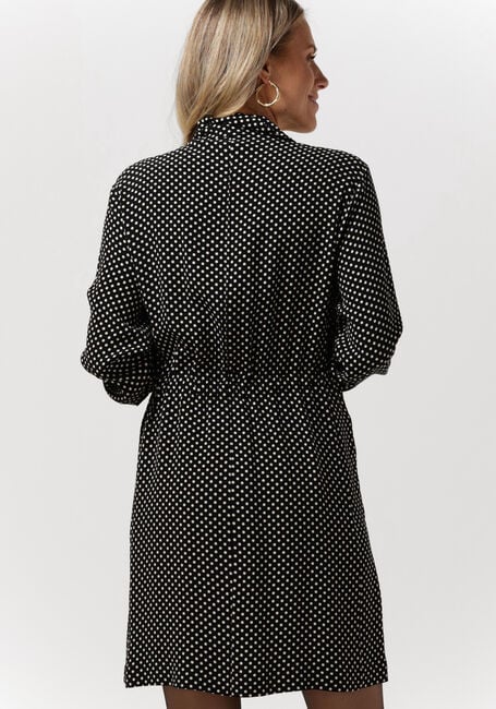 Schwarze VANILIA Minikleid DOTTED SHIRT DRESS - large