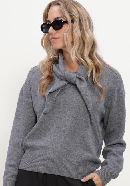 Graue ROUGE EDIT Pullover ROUKATE L/S V-NECK KNIT/1 - large
