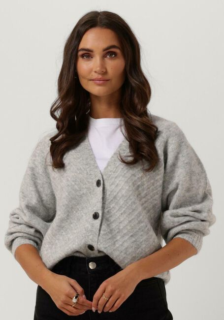 Graue SELECTED FEMME Strickjacke SIF SISSE LS KNIT CARDIGAN - large