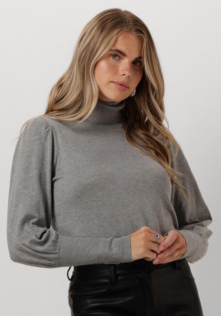 Graue NOTRE-V Rollkragenpullover BASIC KNIT BLOUSE - large