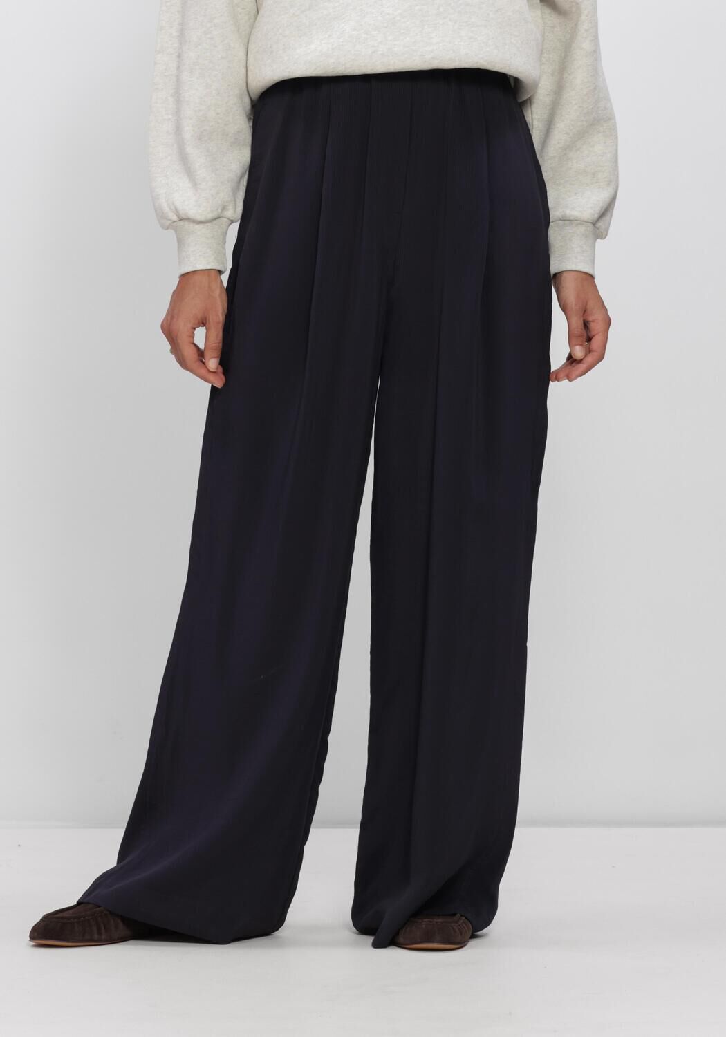 Camelfarbene BY-BAR Cargohosen NEMO SATIN STRIPE PANTS - large