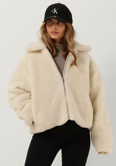 Ecru CALVIN KLEIN Teddy-Jacke BACK CK SHERPA SHORT JACKET - large