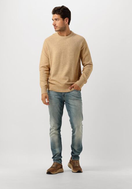 Camelfarbene SCOTCH & SODA Pullover SOFT KNIT REGULAR FIT SWEATER - large