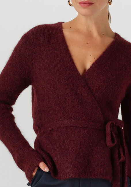 Bordeaux SELECTED WOMEN Pullover SLFGABELLA LS KNIT BELT CARDIGAN - large