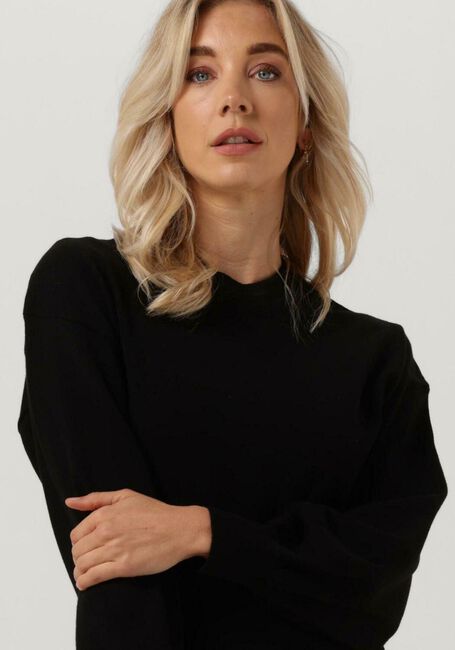 Schwarze ANOTHER LABEL Midikleid ELAINE DRESS L/S - large