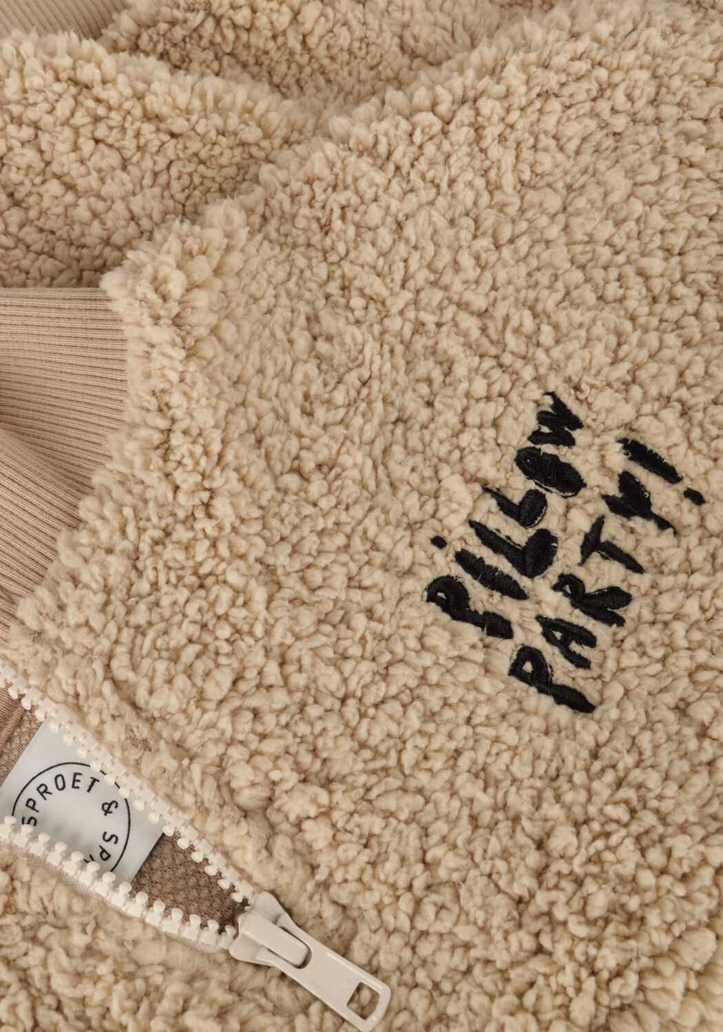 Beige Sproet & Sprout Pullover TEDDY ANORAK SWEATSHIRT - large