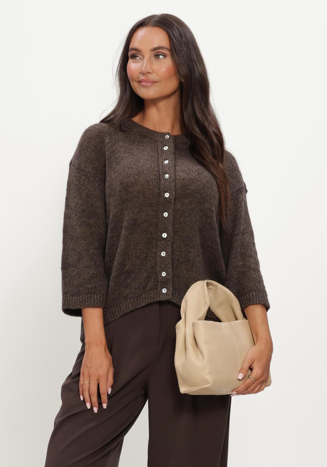 Braune MODSTR&Ouml;M Pullover & Cardigans BAILORMD CARDIGAN - large