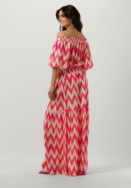 Fuchsie ACCESS Maxikleid OFF-THE-SHOULDERS GEOMETRICALLY PRINTED DRESS - large