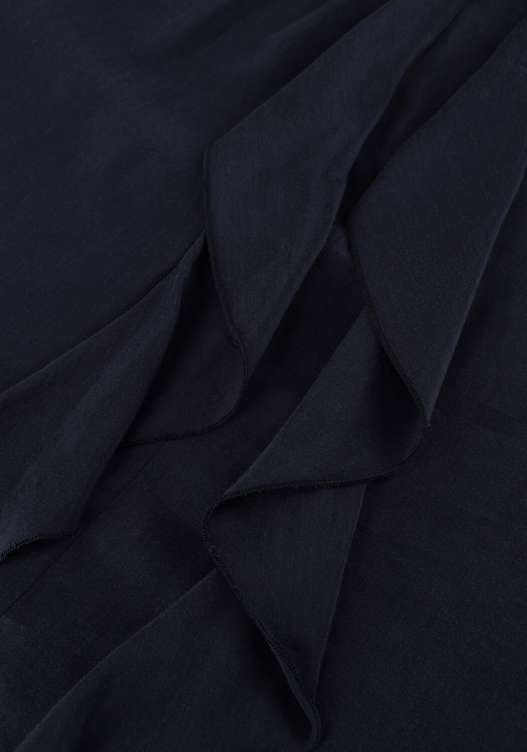 Dunkelblau SUMMUM Blusen TOP RUFFLES COTTON VISCOSE - large