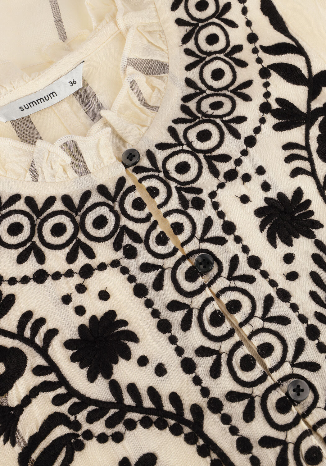 Wei&szlig;e SUMMUM Top TOP VISCOSE EMBROIDERED STRIPE - large