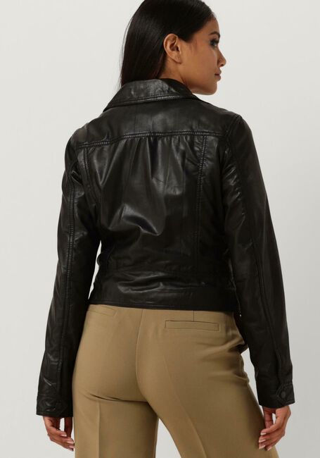 Schwarze GOOSECRAFT Lederjack MEGAN BIKER - large