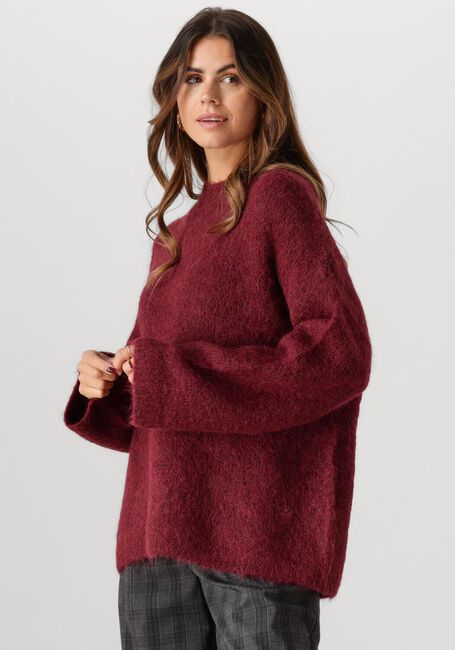Bordeaux SELECTED FEMME Pullover SLFGABELLA LS KNIT O-NECK CAMP - large