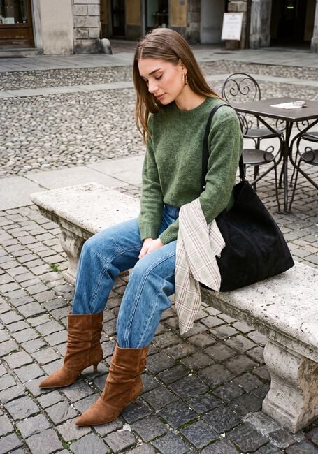 Gr&uuml;ne OBJECT Strickjacke OBJAGATE L/S RE KNIT CARDIGAN NOOS - large