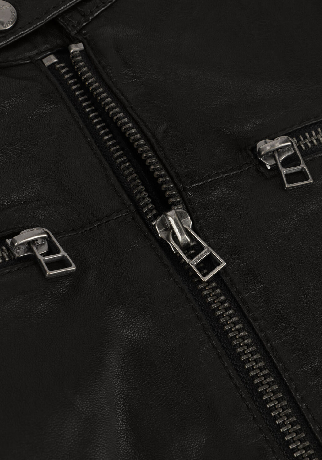 Schwarze GOOSECRAFT Lederjack GC JACKET965 - large