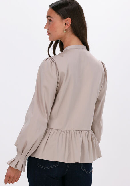 Beige LEVETE ROOM Bluse ISLA SOLID 54 SHIRT - large