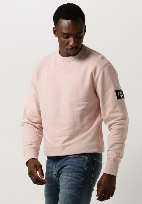 Hell-Pink CALVIN KLEIN Sweatshirt BADGE CREW NECK - large