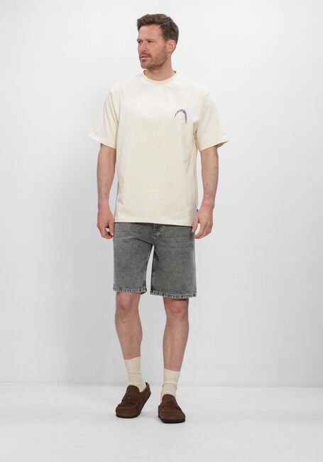 Ecru WOODBIRD T-shirt WBBAINE WARP TEE - large