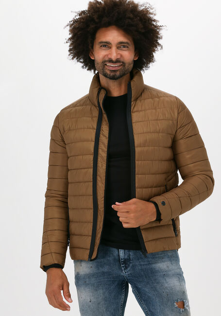 Khaki CAST IRON Wattierte Jack SHORT JACKET TAFFETAR CONVERTI - large